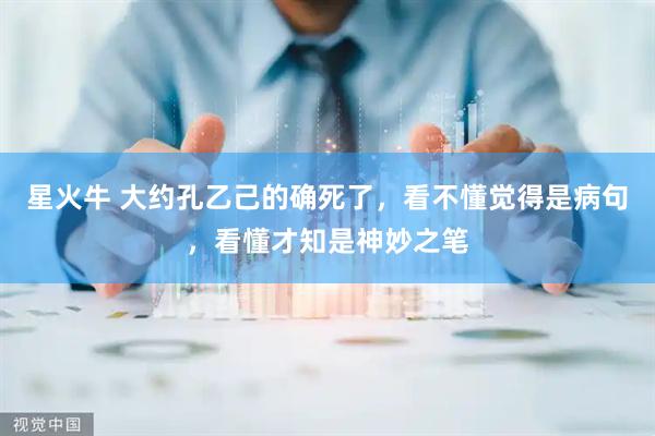 星火牛 大约孔乙己的确死了，看不懂觉得是病句，看懂才知是神妙之笔