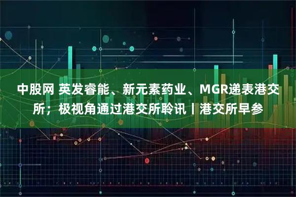 中股网 英发睿能、新元素药业、MGR递表港交所；极视角通过港交所聆讯丨港交所早参