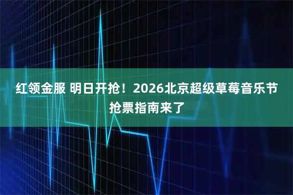 红领金服 明日开抢！2026北京超级草莓音乐节抢票指南来了